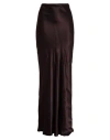 Ann Demeulemeester Woman Maxi Skirt Dark Brown Size 10 Viscose