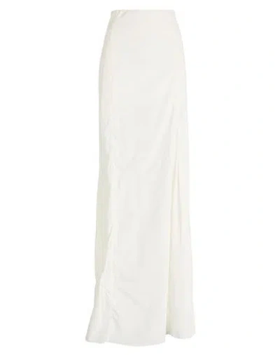 Ann Demeulemeester Woman Maxi Skirt Ivory Size 8 Cotton In White