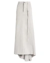Ann Demeulemeester Woman Maxi Skirt Light Grey Size 12 Cotton, Elastane In Gray