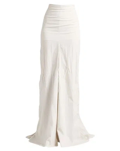 Ann Demeulemeester Woman Maxi Skirt Light Grey Size 6 Cotton