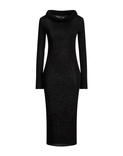 Ann Demeulemeester Woman Midi Dress Black Size L Wool
