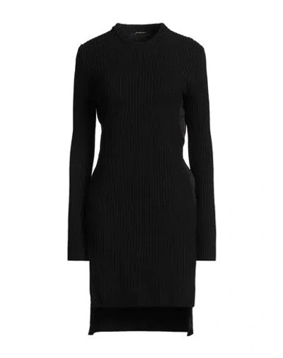 Ann Demeulemeester Woman Midi Dress Black Size S Virgin Wool, Viscose, Cotton