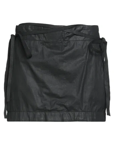 Ann Demeulemeester Woman Mini Skirt Black Size 10 Cotton