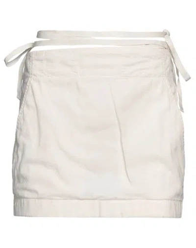 Ann Demeulemeester Woman Mini Skirt Off White Size 6 Cotton In Neutral