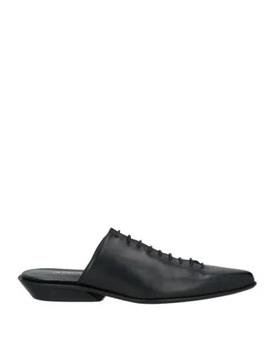 ANN DEMEULEMEESTER ANN DEMEULEMEESTER WOMAN MULES & CLOGS BLACK SIZE 5 LEATHER