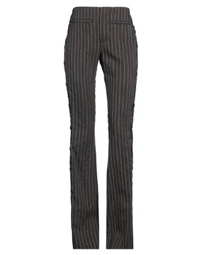 Ann Demeulemeester Woman Pants Charcoal Size 4 Viscose, Virgin Wool, Polyester In Gray