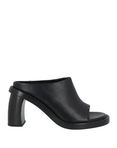 Ann Demeulemeester Woman Sandals Black Size 6.5 Leather