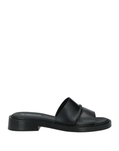 Ann Demeulemeester Woman Sandals Black Size 8 Leather