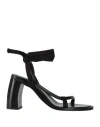 Ann Demeulemeester Woman Black Sandals In Black