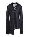 Ann Demeulemeester Woman Shirt Black Size 10 Silk In Black