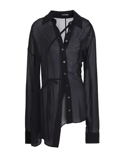 Ann Demeulemeester Woman Shirt Black Size 10 Silk