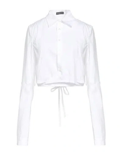 Ann Demeulemeester Woman Shirt White Size 12 Cotton