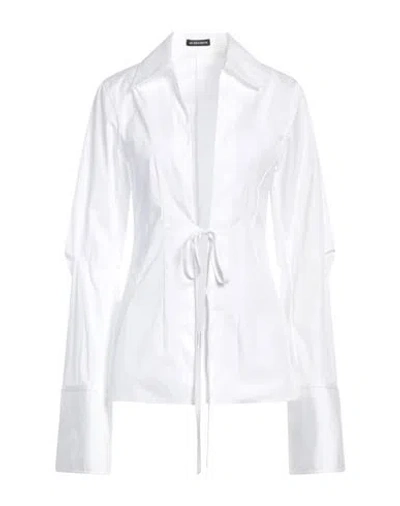 Ann Demeulemeester Woman Shirt White Size 12 Cotton