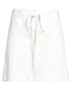 Ann Demeulemeester Woman Shorts & Bermuda Shorts White Size 12 Cotton