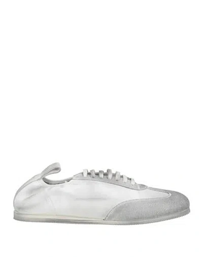 Ann Demeulemeester Woman Sneakers Light Grey Size 5 Leather