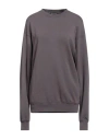 Ann Demeulemeester Woman Sweatshirt Lead Size M Cotton In Grey