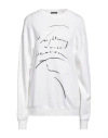 Ann Demeulemeester Woman Sweatshirt White Size L Cotton In White