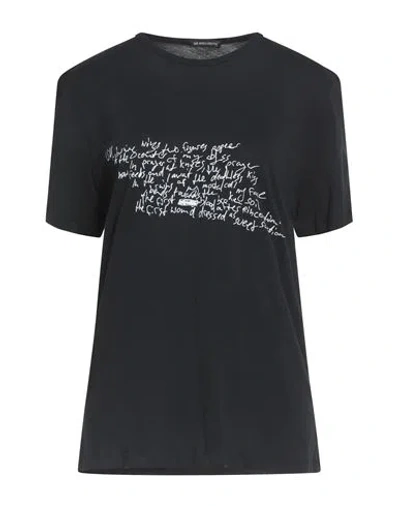 Ann Demeulemeester Woman T-shirt Black Size L Cotton