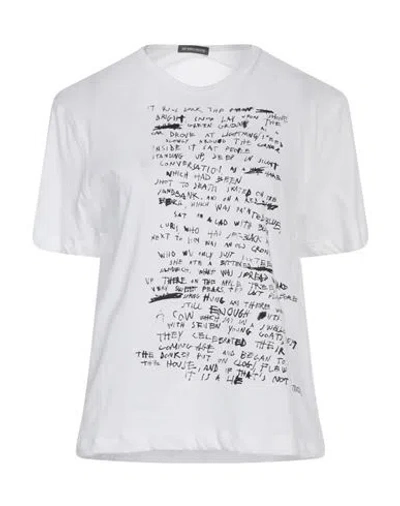 Ann Demeulemeester Woman T-shirt White Size S Cotton