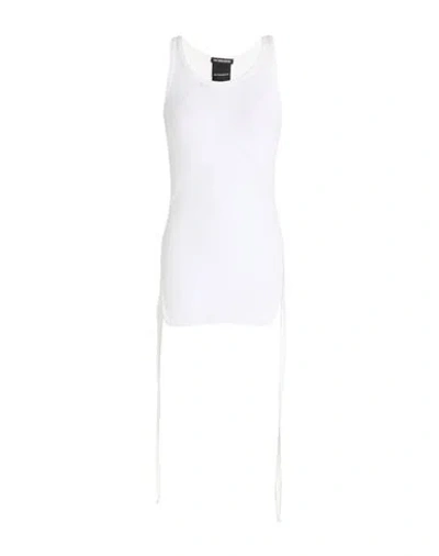 Ann Demeulemeester Woman Tank Top White Size L Cotton