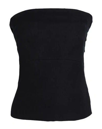 Ann Demeulemeester Woman Top Black Size 10 Virgin Wool