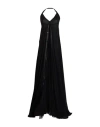 Ann Demeulemeester Woman Top Black Size 12 Silk, Calfskin
