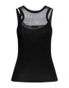 Ann Demeulemeester Woman Top Black Size S Cotton, Polyamide In Black