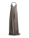 Ann Demeulemeester Woman Top Grey Size 8 Silk, Calfskin In Gray
