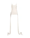 Ann Demeulemeester Woman Top Light Grey Size 10 Silk In White