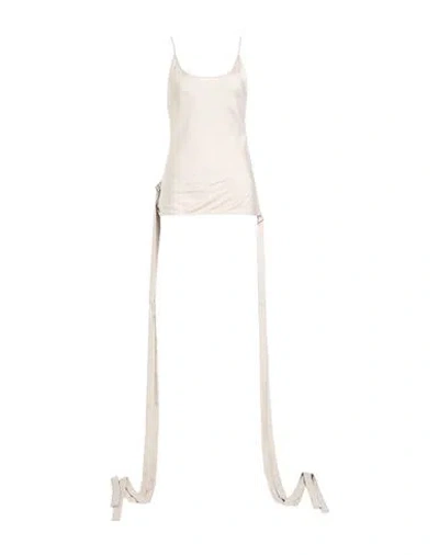 Ann Demeulemeester Woman Top Light Grey Size 10 Silk In Gray