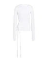 Ann Demeulemeester Woman Top White Size L Cotton, Polyamide In White