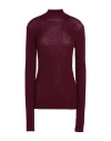 Ann Demeulemeester Woman Turtleneck Burgundy Size L Virgin Wool
