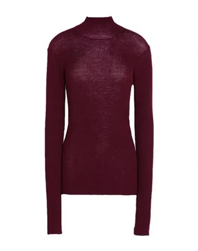 Ann Demeulemeester Woman Turtleneck Burgundy Size L Virgin Wool