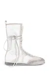 Ann Demeulemeester Round-head Short Boots In White
