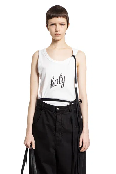 Ann Demeulemeester Woman White T-shirts & Tank Tops