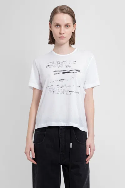 Ann Demeulemeester Woman White T-shirts & Tank Tops