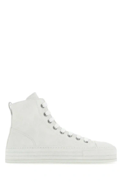 ANN DEMEULEMEESTER ANN DEMEULEMEESTER WOMEN CHALK SUEDE SNEAKERS