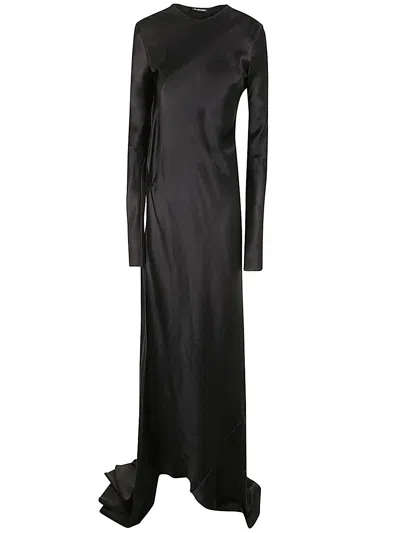ANN DEMEULEMEESTER ANN DEMEULEMEESTER WOMEN DEMY X-LONG HIGH SLIT LONG SLEEVE DRESS