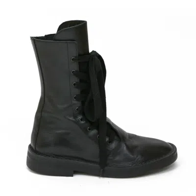 Ann Demeulemeester Women's Leather Combat Boots In Black