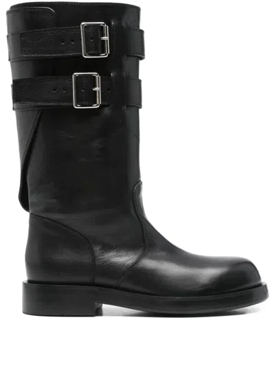 Ann Demeulemeester Women "osmo" Rounded Boots With Belts In Black