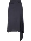 Ann Demeulemeester Ylva Midi Wrap Skirt In Black