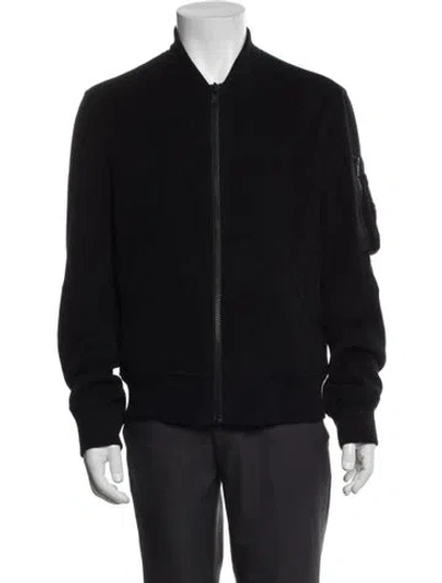 Pre-owned Ann Demeulemeester Wool Bomber Jacket In Black
