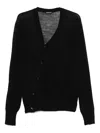 Ann Demeulemeester Wool Cardigan In Black
