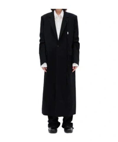 Ann Demeulemeester Wool Coat In Black