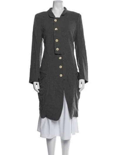 Pre-owned Ann Demeulemeester Wool Coat In Gray