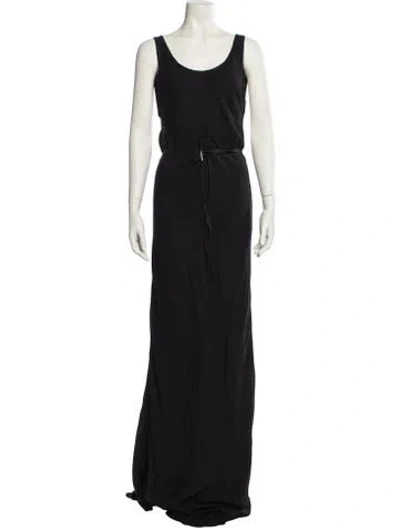 Pre-owned Ann Demeulemeester Wool Long Dress In Black
