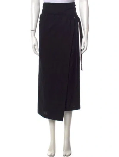 Pre-owned Ann Demeulemeester Wool Long Skirt In Black