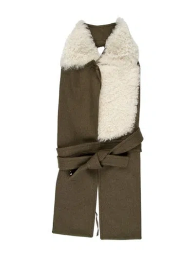 Pre-owned Ann Demeulemeester Wool Scarf In Green