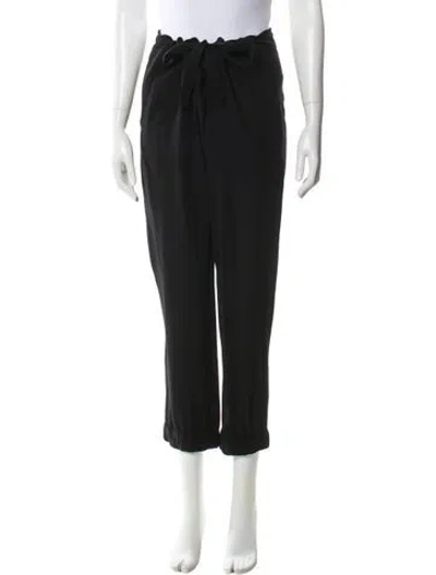 Pre-owned Ann Demeulemeester Wool Straight Leg Pants In Black