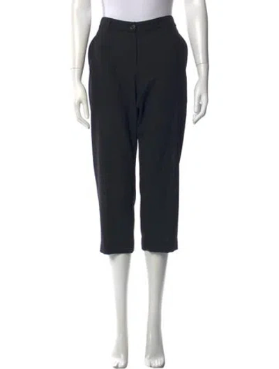 Pre-owned Ann Demeulemeester Wool Straight Leg Pants In Blue